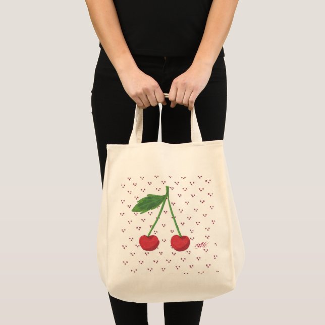 Cherries 2 grocery tote bag (Front (Product))