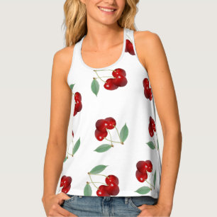 Cherries All-Over Print Racerback Tank Top