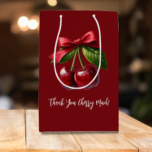 Cherries and a Bow-Thank you Cherry Much Medium Gift Bag
