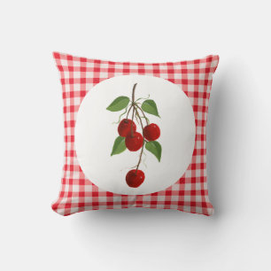 Cherries And Gingham Pillow