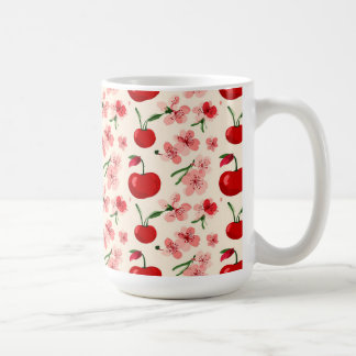 Cherries And Pink Blossoms Coffee Mug