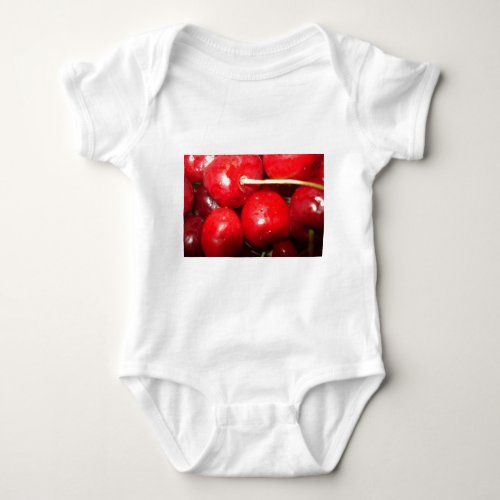 Cherries Art Photo Baby Bodysuit