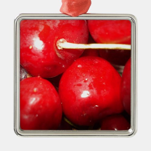 Cherries Art Photo Metal Ornament