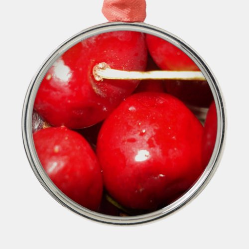Cherries Art Photo Metal Ornament