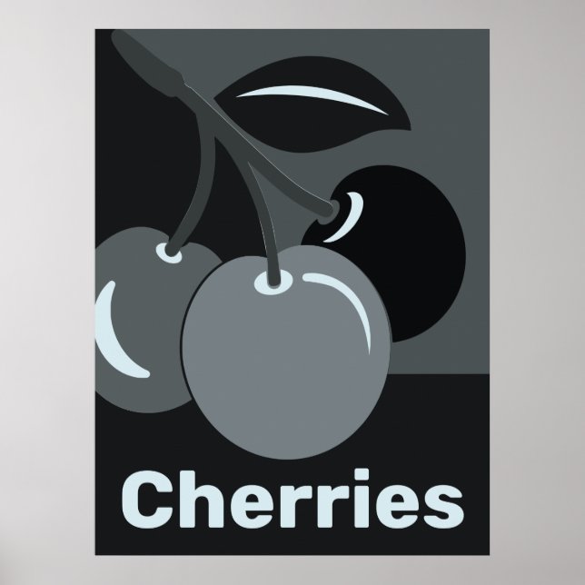 Cherries At Full Moon Kitchen Wall Decor  - Poster (Front)