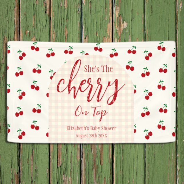 Cherries Baby Shower Banner (Creator Uploaded)