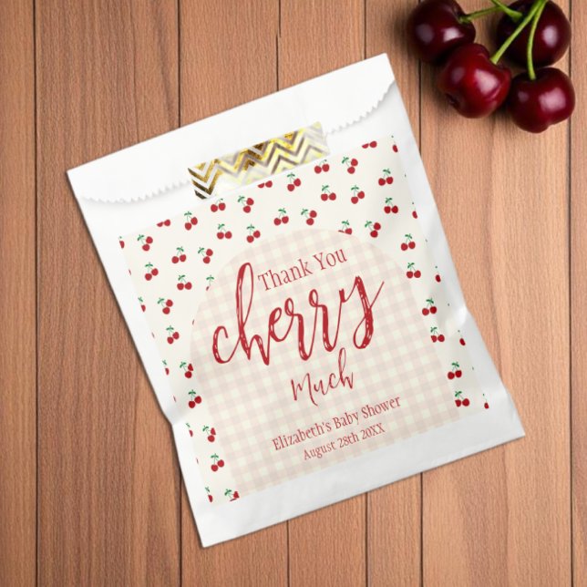 Cherries Baby Shower Favor Bag (Creator Uploaded)