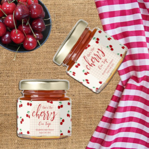 Cherries Baby Shower Honey Jar Favors