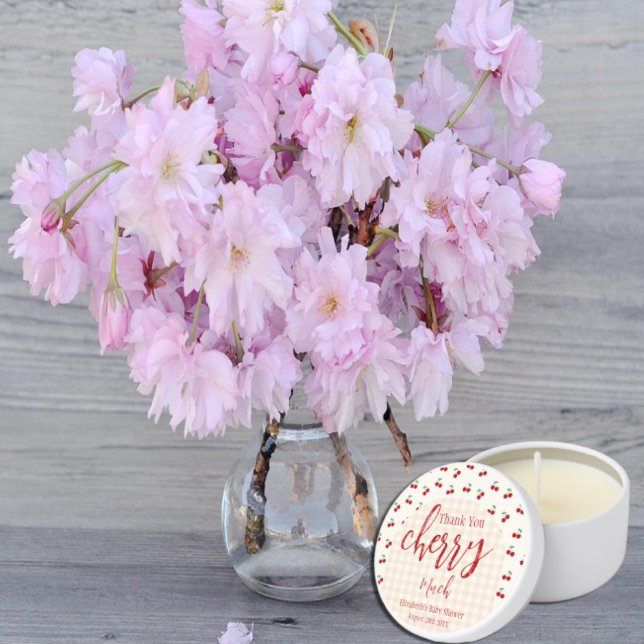Cherries Baby Shower Mini Candle Favors (Creator Uploaded)