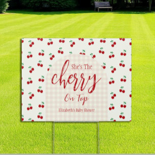 Cherries Baby Shower Sign