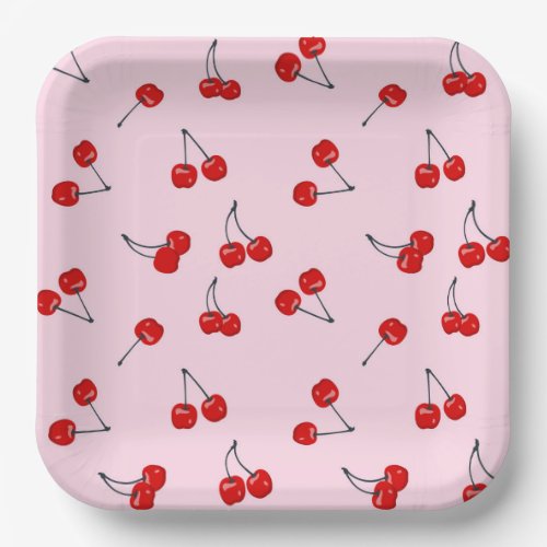 Cherries Birthday Paper Plates