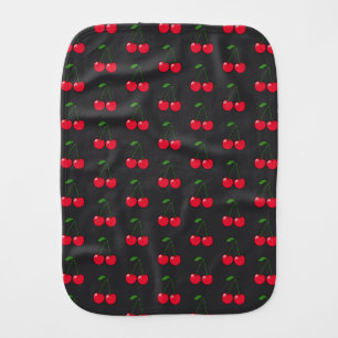 cherries bombs baby burp cloth
