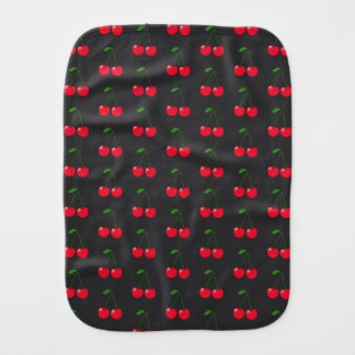 cherries bombs baby burp cloth