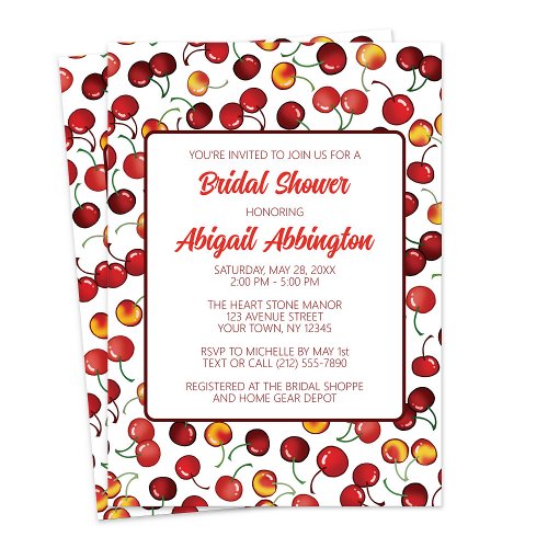 Cherries Bridal Shower Invitation