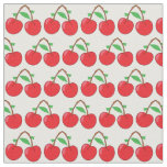 Cherries Bright Red Illustrated Fruit Fabric