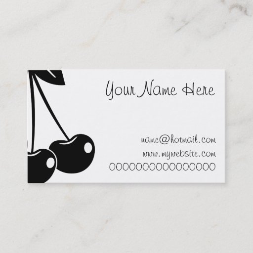 Customizable Cherries Business Card Template