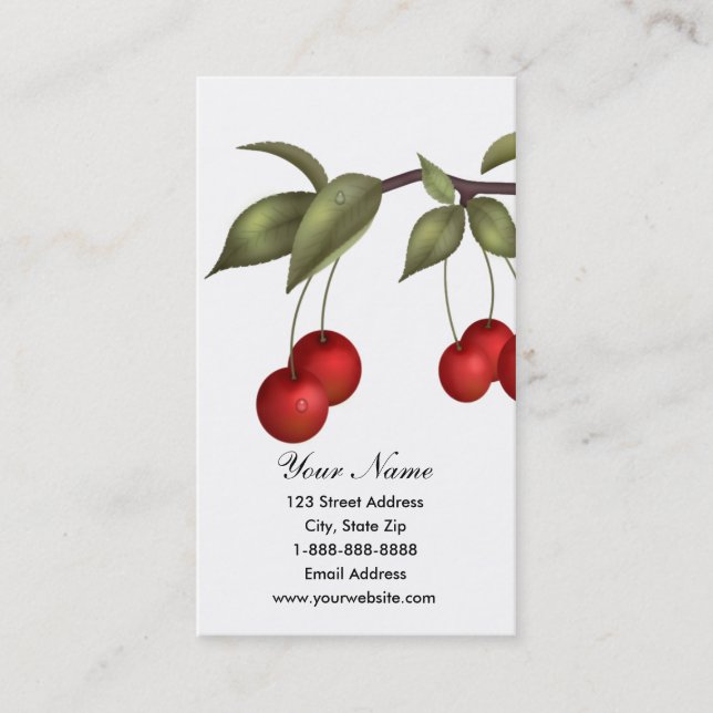 Cherries Business Cards (Front)