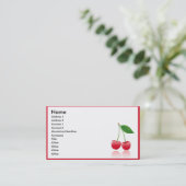 Cherries Business Cards (Standing Front)