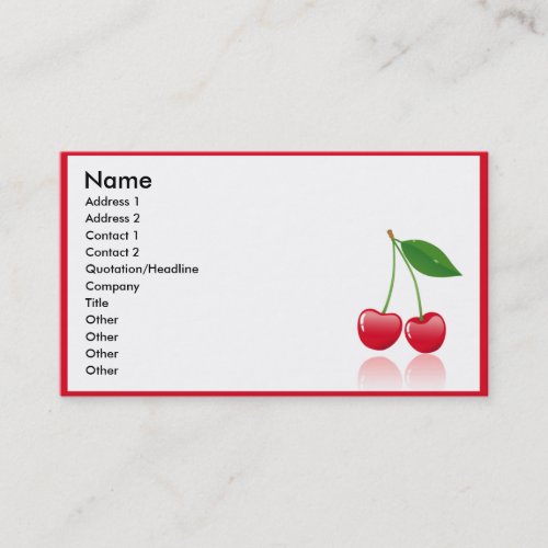 Cherries Business Cards