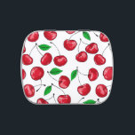 Cherries Candy Tin<br><div class="desc">Seamless background pattern with fresh juicy cherries</div>