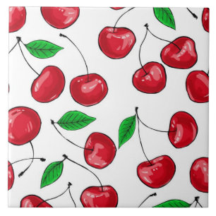 Cherries Ceramic Tile