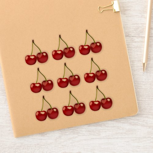Cherries Cherry Fruit Clear Transparent Stickers