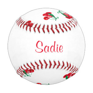 Cherries Custom Name Baseball