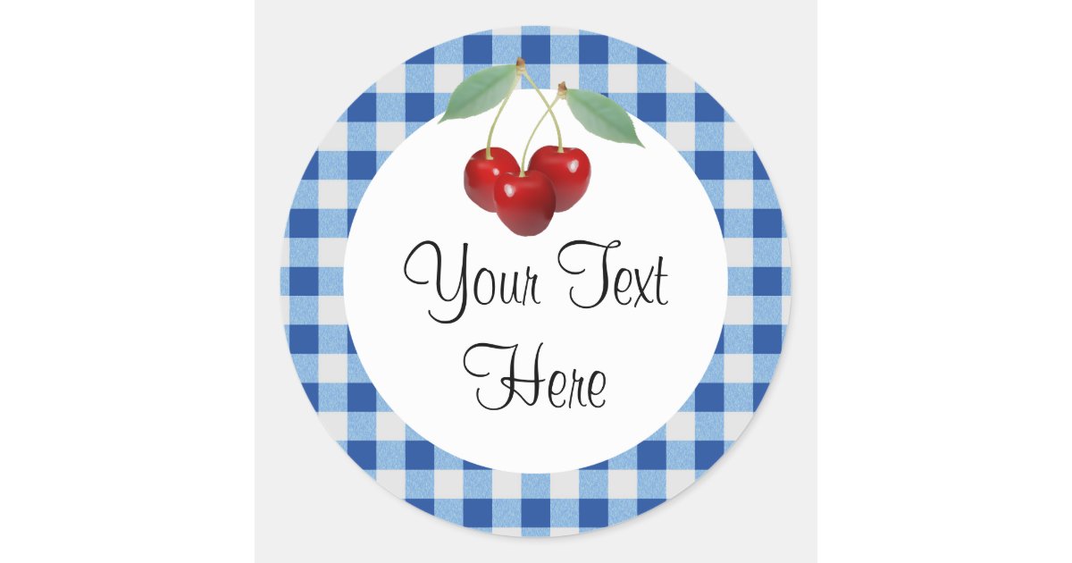 Cherries Custom Product Sticker | Zazzle