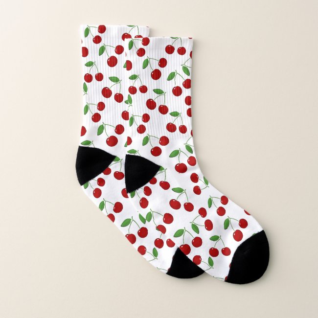Cherries Design All-Over-Print Socks