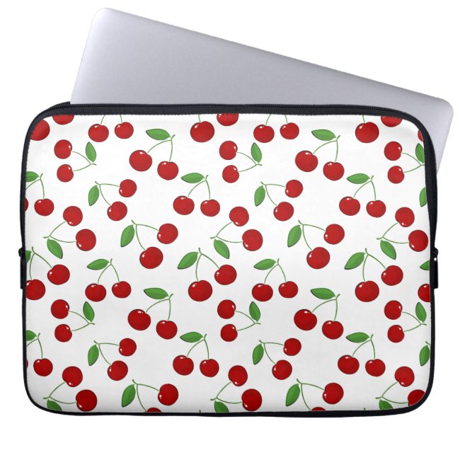 Cherries Design Electronics Bag Laptop Sleeve