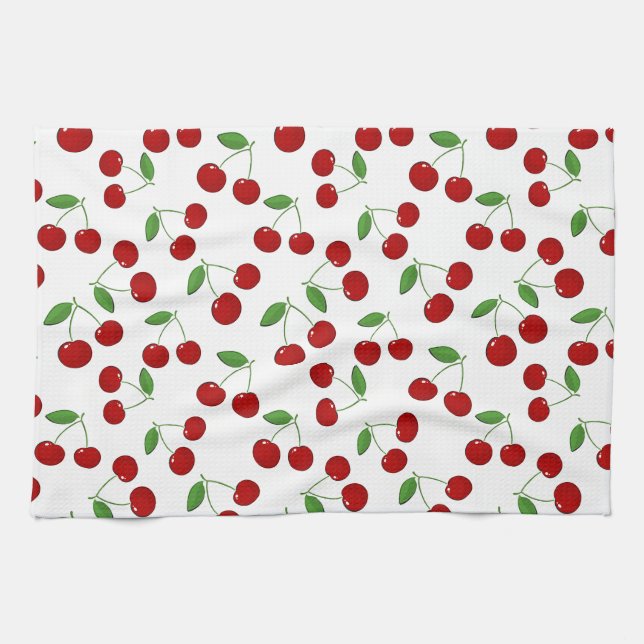 Cherries Design Kitchen Towel (Horizontal)