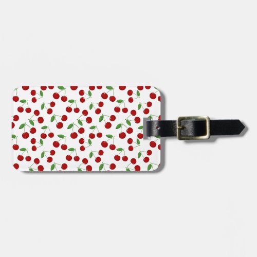 Cherries Design Luggage Tag