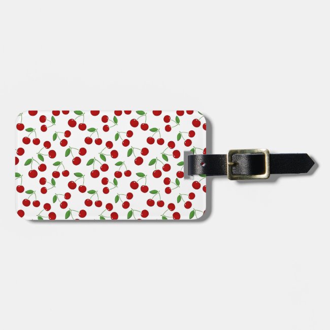 Cherries Design Luggage Tag