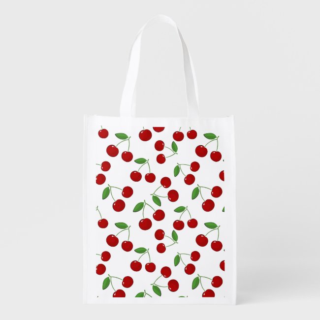 Cherries Design Reusable Grocery Bag