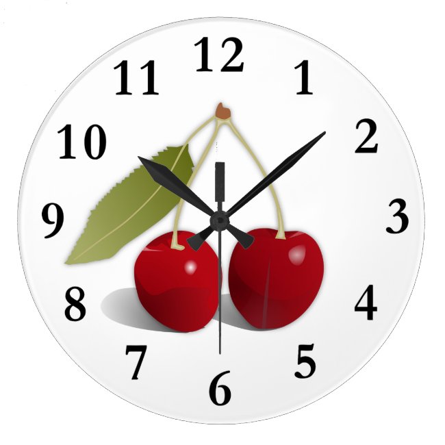 Cherries Design Wall Clock