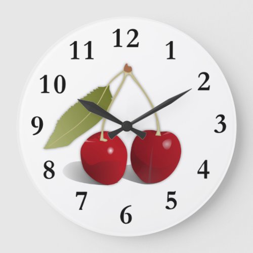 Cherries Design Wall Clock