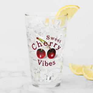 Cherries Drinking Glass