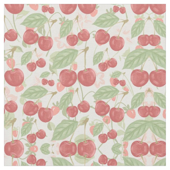 Cherries Fabric (Close Up)