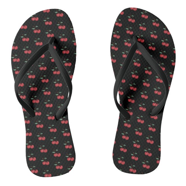 cherries flip flop sandals (Footbed)