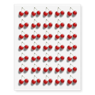 Cherries Fruit Food Design Temporary Tattoos