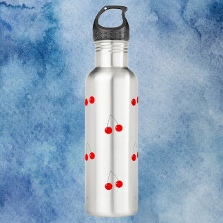 Cherries Fruit Pattern Stainless Steel Water Bottle