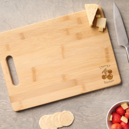 Cherries Fruit Personalized Cutting Board