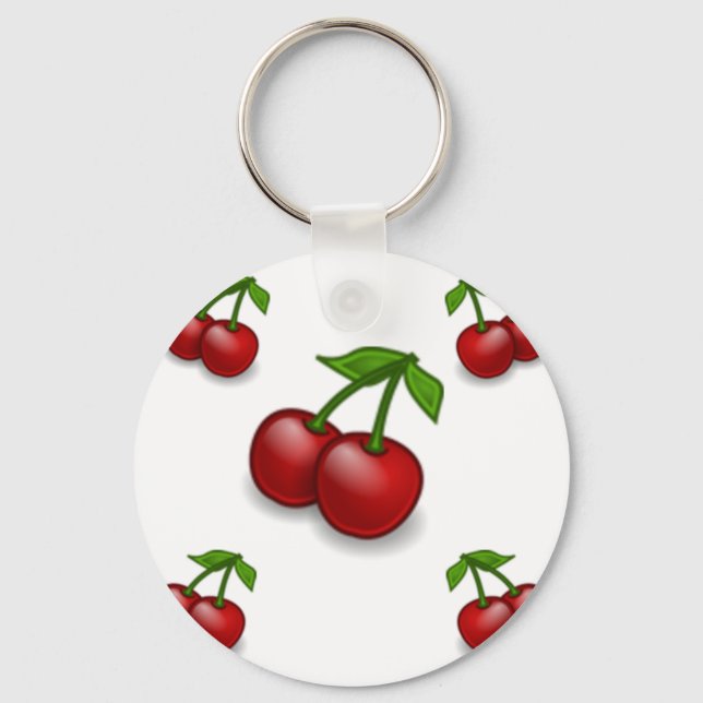 Cherries Galore Design Keychain (Front)