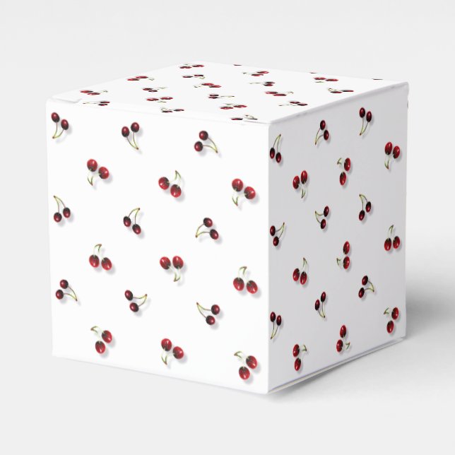 Cherries Gift Favor Box (Front Side)
