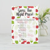 Cherries Guess The Price Baby Shower Game (Standing Front)