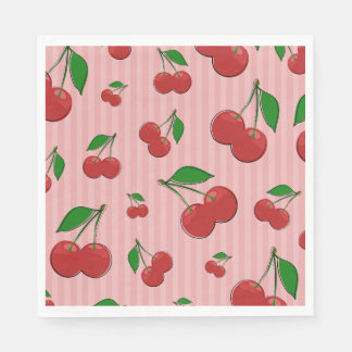 Cherries Illustration Napkins