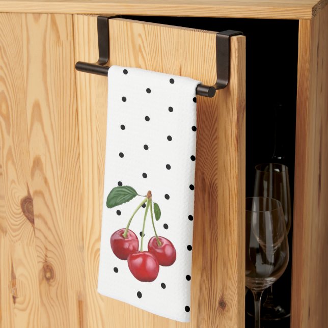 Cherries Kitchen Towel (Thirds Fold)