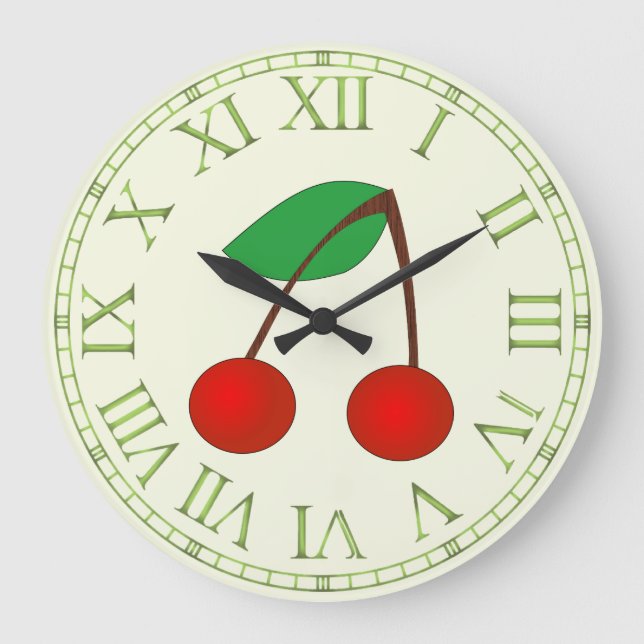 Cherries Large Clock (Front)