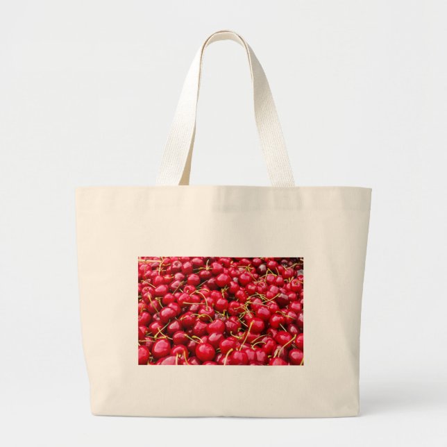 Cherries Large Tote Bag (Front)