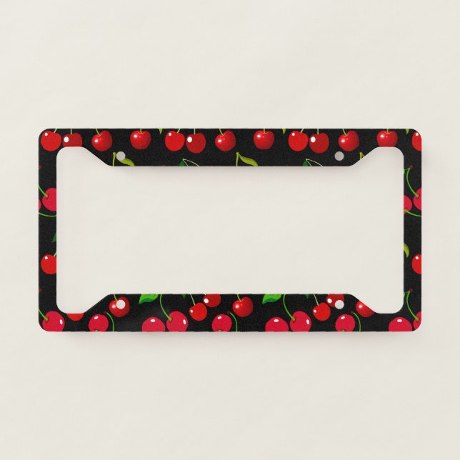 Cherries License Plate Frame (Front)